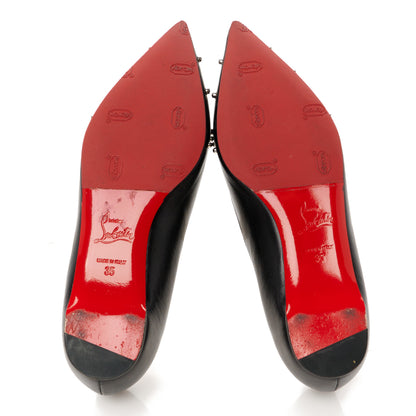 Christian Louboutin Kid Door Knock Flats 35 Black 6 of 9