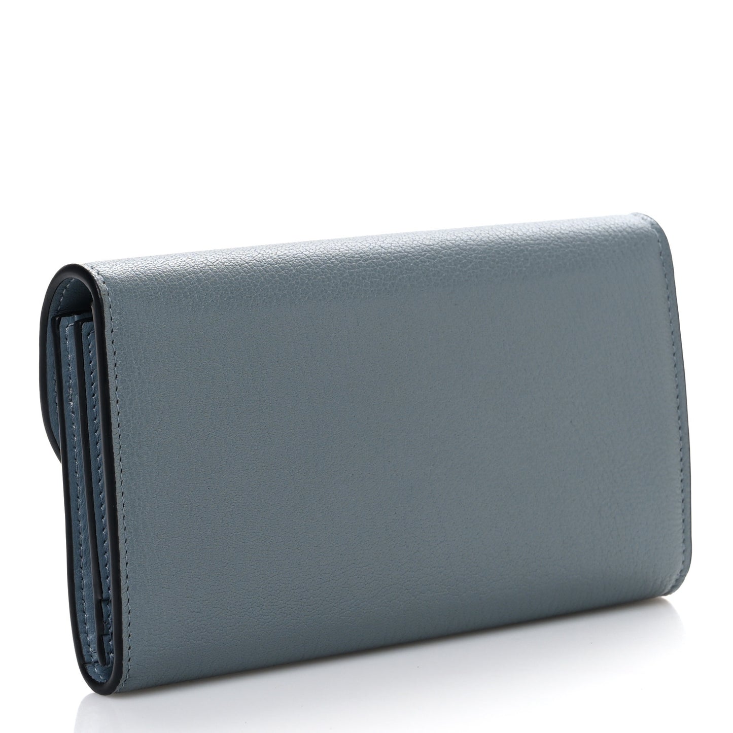 Goatskin Saddle Wallet Cloud Blue