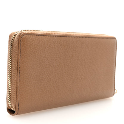 Gucci Pebbled Calfskin Soho Zip Around Wallet Camelia 3 of 6