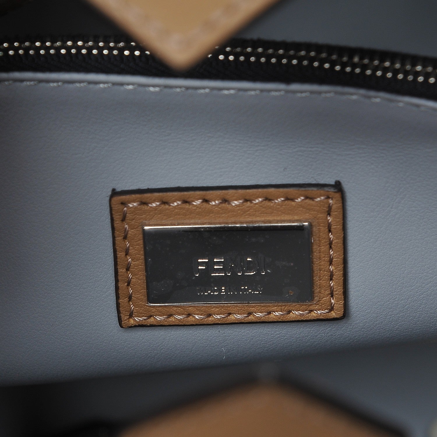 Fendi Vitello Dolce Century Petite 2Jours Tote Sand Polvere 7 of 8