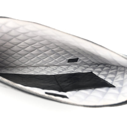 Chanel Crackled Lambskin Quilted Medium Cosmetic Case Black 5 of 13