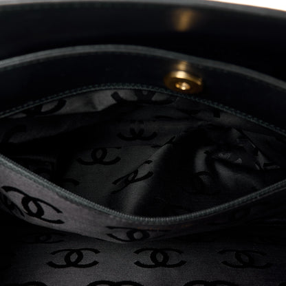Chanel Lambskin Quilted Chain Shopping Tote Black 6 of 11