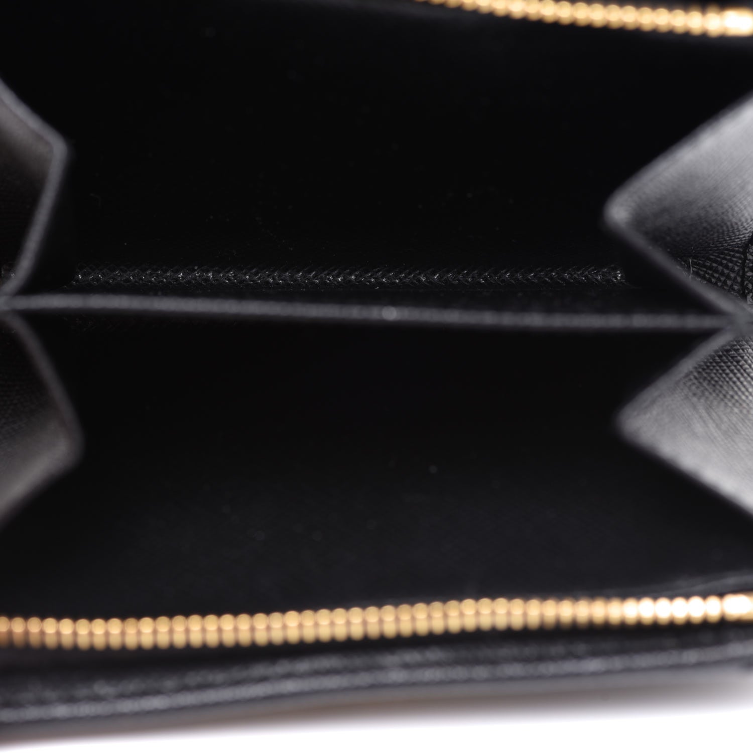 Prada Saffiano Metal Compact Wallet Black 6 of 8