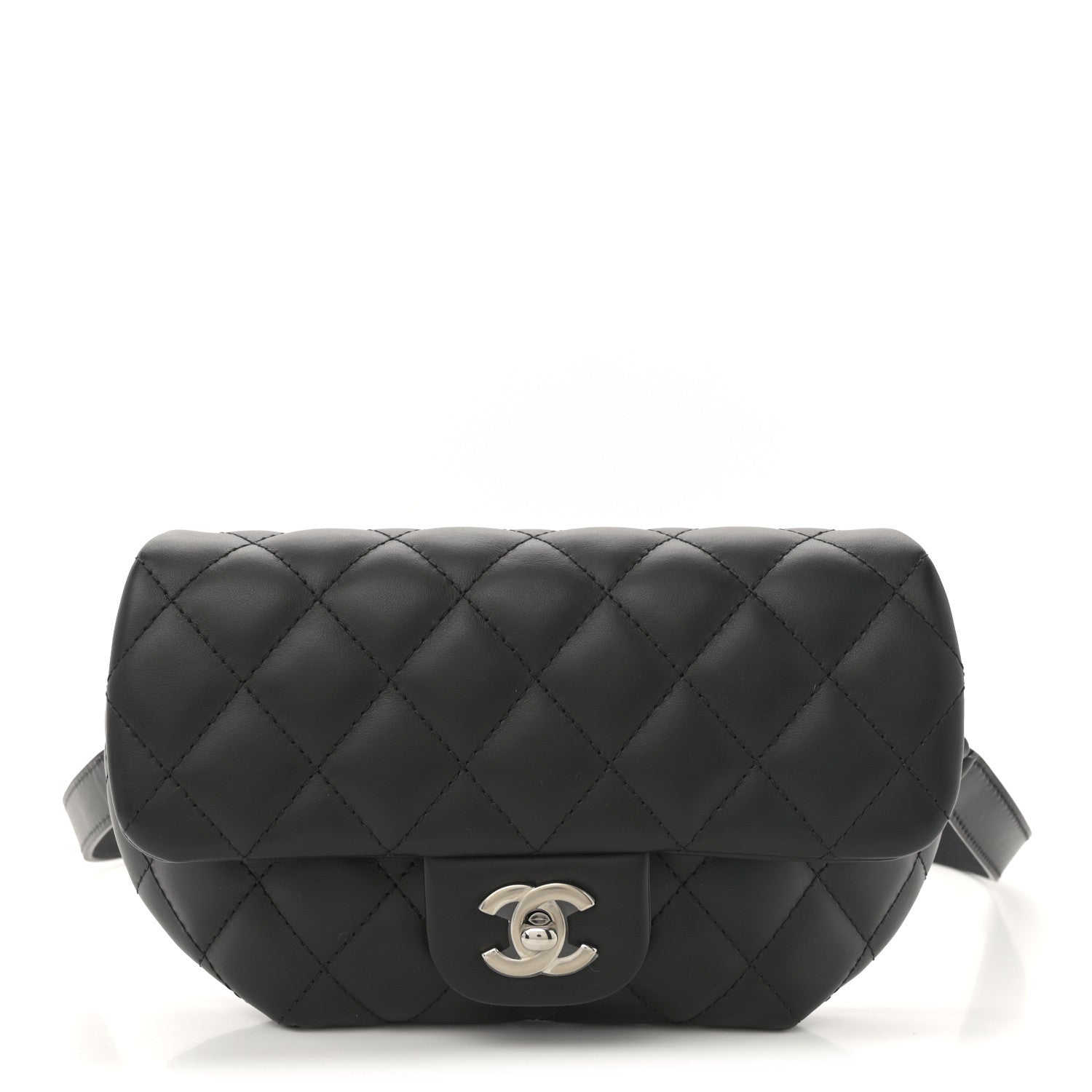 Chanel Calfskin Quilted CC Uniform Flap Belt Bag Black 1 of 10