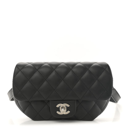 Chanel Calfskin Quilted CC Uniform Flap Belt Bag Black 1 of 10