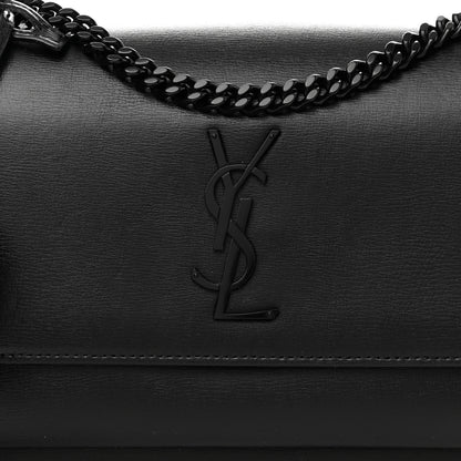Saint Laurent Calfskin Medium Monogram Monochrome Sunset Black 8 of 13