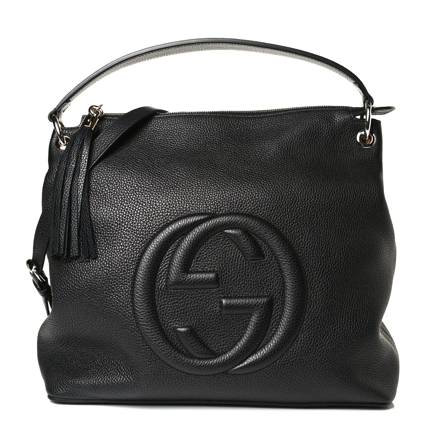 Gucci Pebbled Calfskin Large Soho Hobo Black 1 of 18
