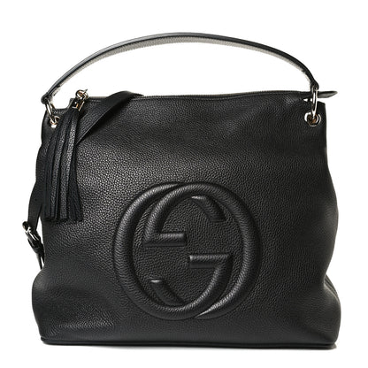 Gucci Pebbled Calfskin Large Soho Hobo Black 1 of 18