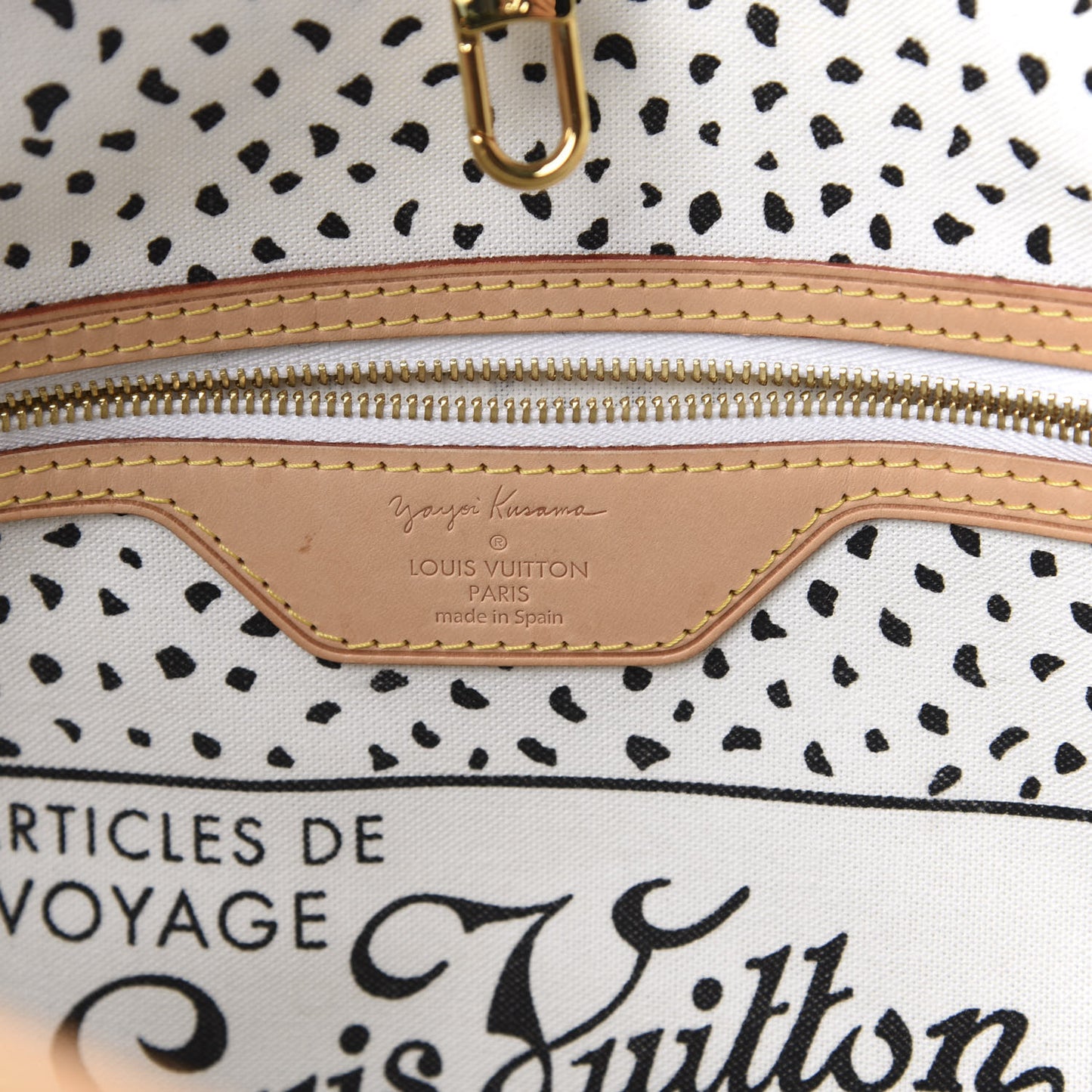 Monogram Kusama Waves Neverfull MM White
