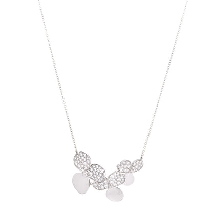 Tiffany Platinum Diamond Mini Paper Flowers Cluster Pendant Necklace 1 of 6
