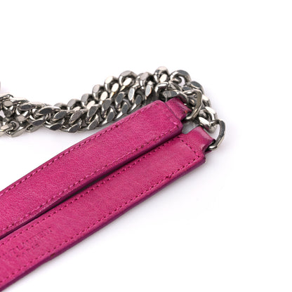 Saint Laurent Sheepskin Matelasse Chevron Medium Monogram Chain Bag Electric Pink 15 of 16