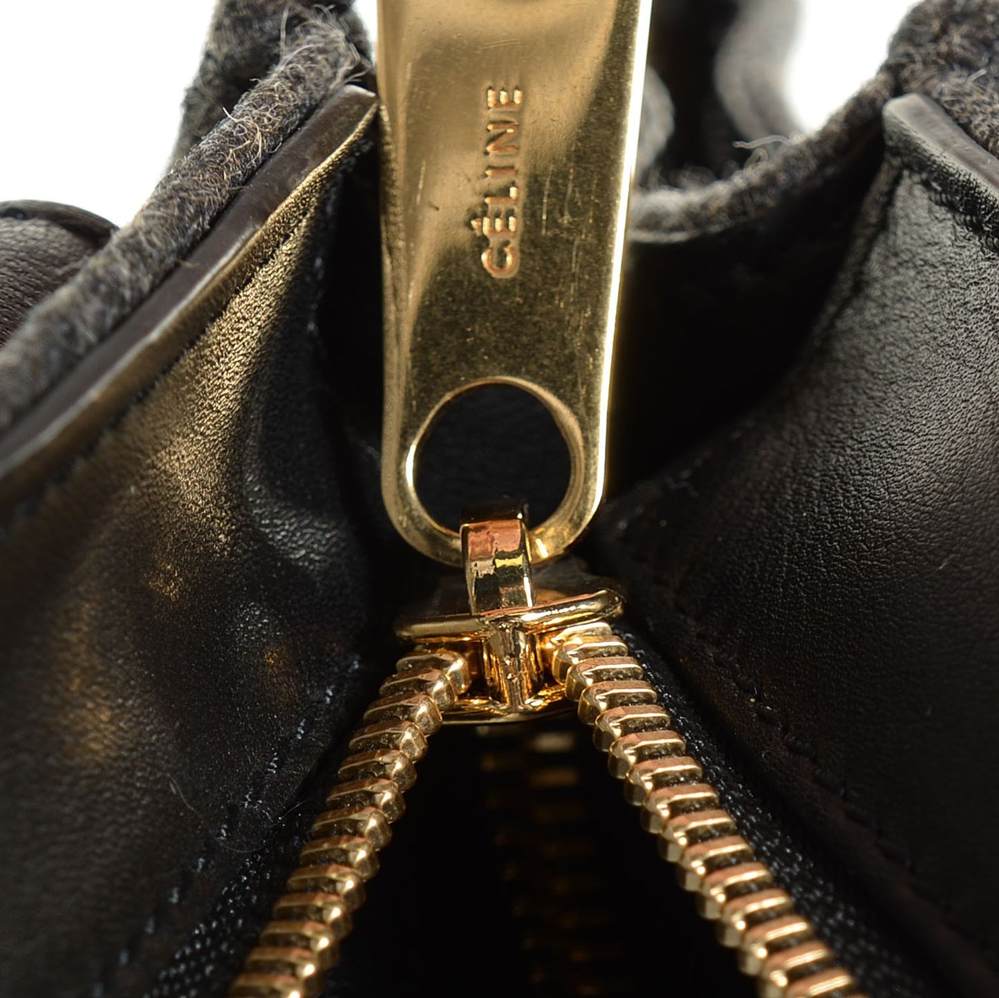 Smooth Calfskin Felt Medium Trapeze Dark Grey