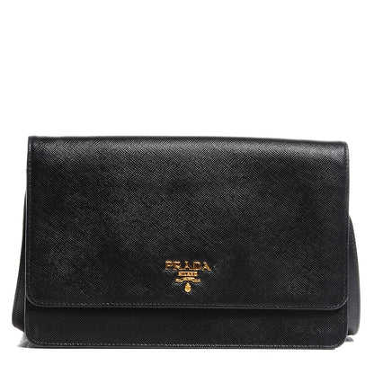 Prada Saffiano Mini Crossbody Bag Black 1 of 9
