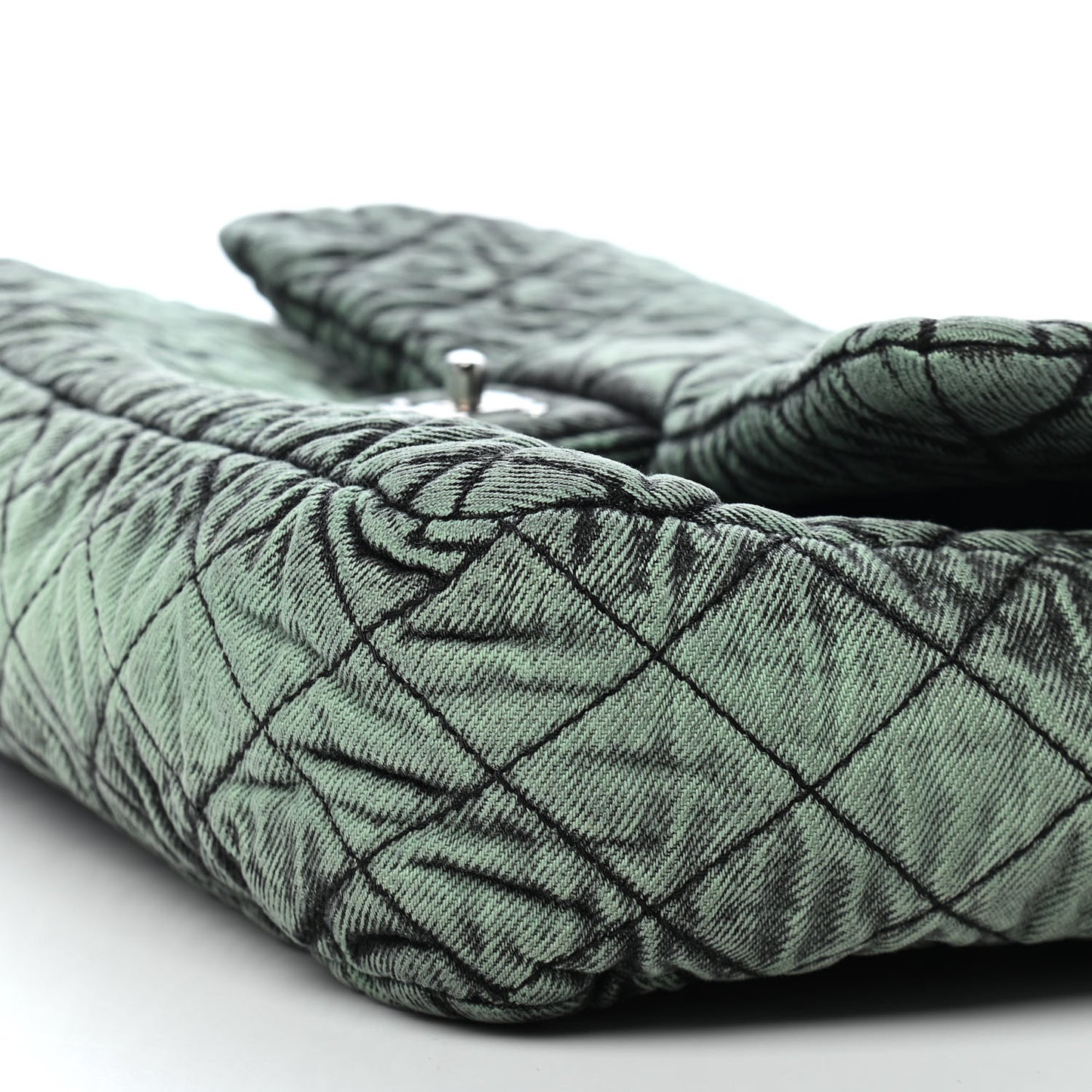 Denim Quilted Denimpression Flap Green Black