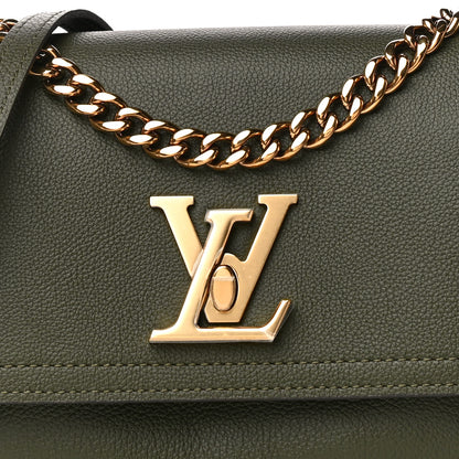 Louis Vuitton Grained Calfskin Lockme Chain Bag PM Kaki 7 of 10