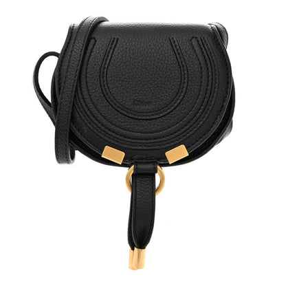 Chloe Calfskin Nano Marcie Saddle Bag Black 1 of 11
