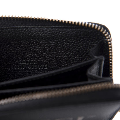 Gucci Calfskin Logo Zip Around Card Case Black 7 of 8
