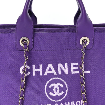 Chanel Mixed Fibers Small Deauville Tote Purple 9 of 11
