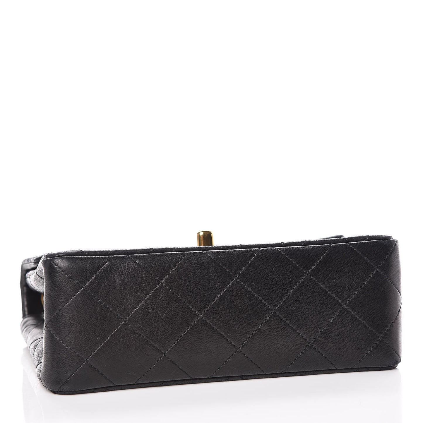 Lambskin Quilted Mini Square Flap Black