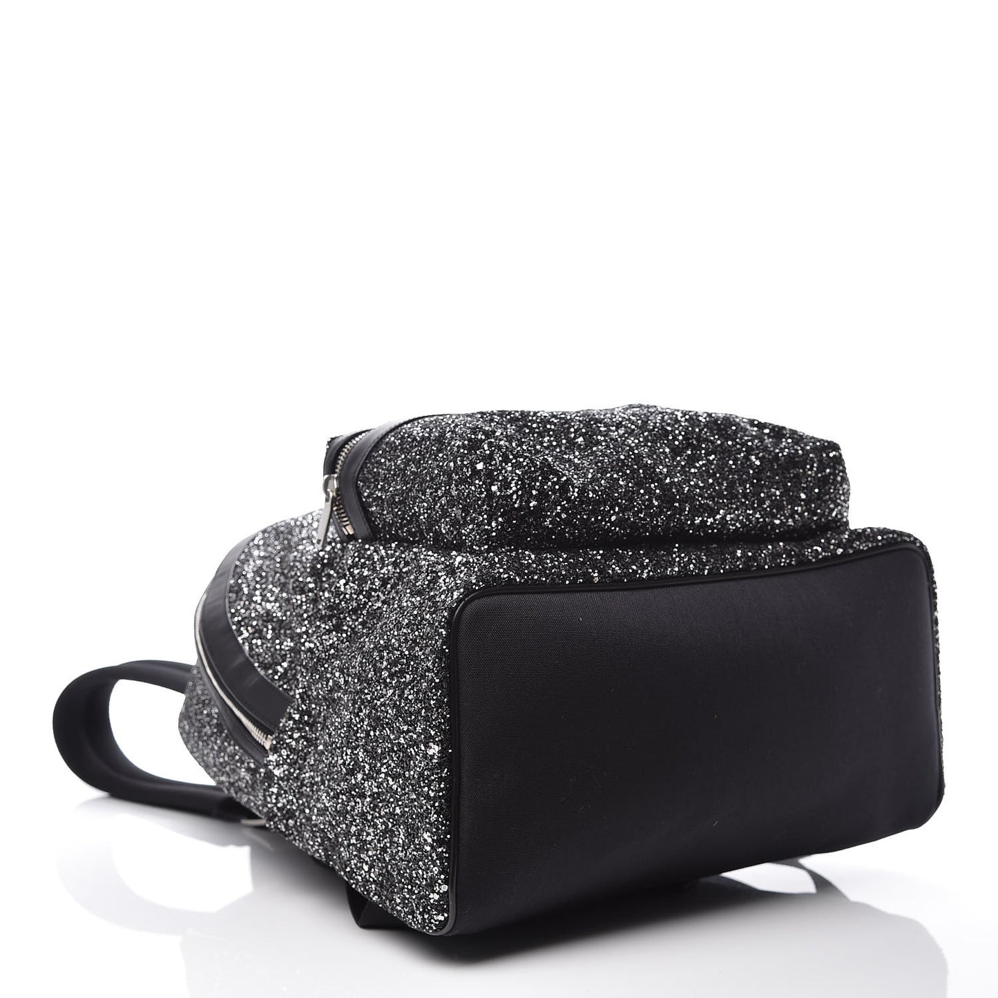 Glitter Canvas City Backpack Black