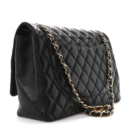Chanel Lambskin Quilted Maxi Double Flap Black 3 of 11