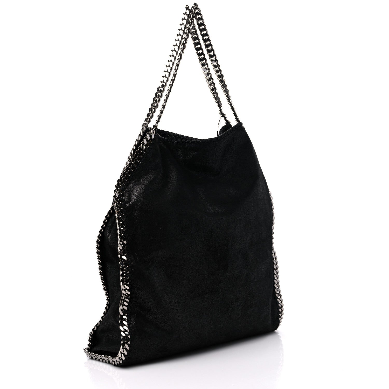 Stella McCartney X ED CURTIS Shaggy Deer Logo Embroidered Large Falabella Black 3 of 8