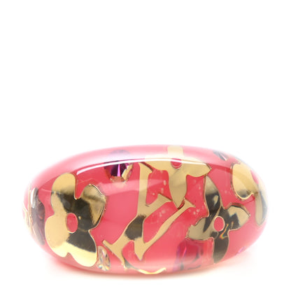 Louis Vuitton Resin Swarovski Crystal Inclusion Ring 5.75 Pomme D'Amour 1 of 3