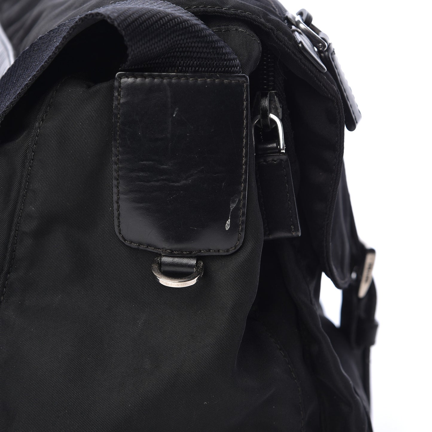 Nylon Vela Messenger Bag Black