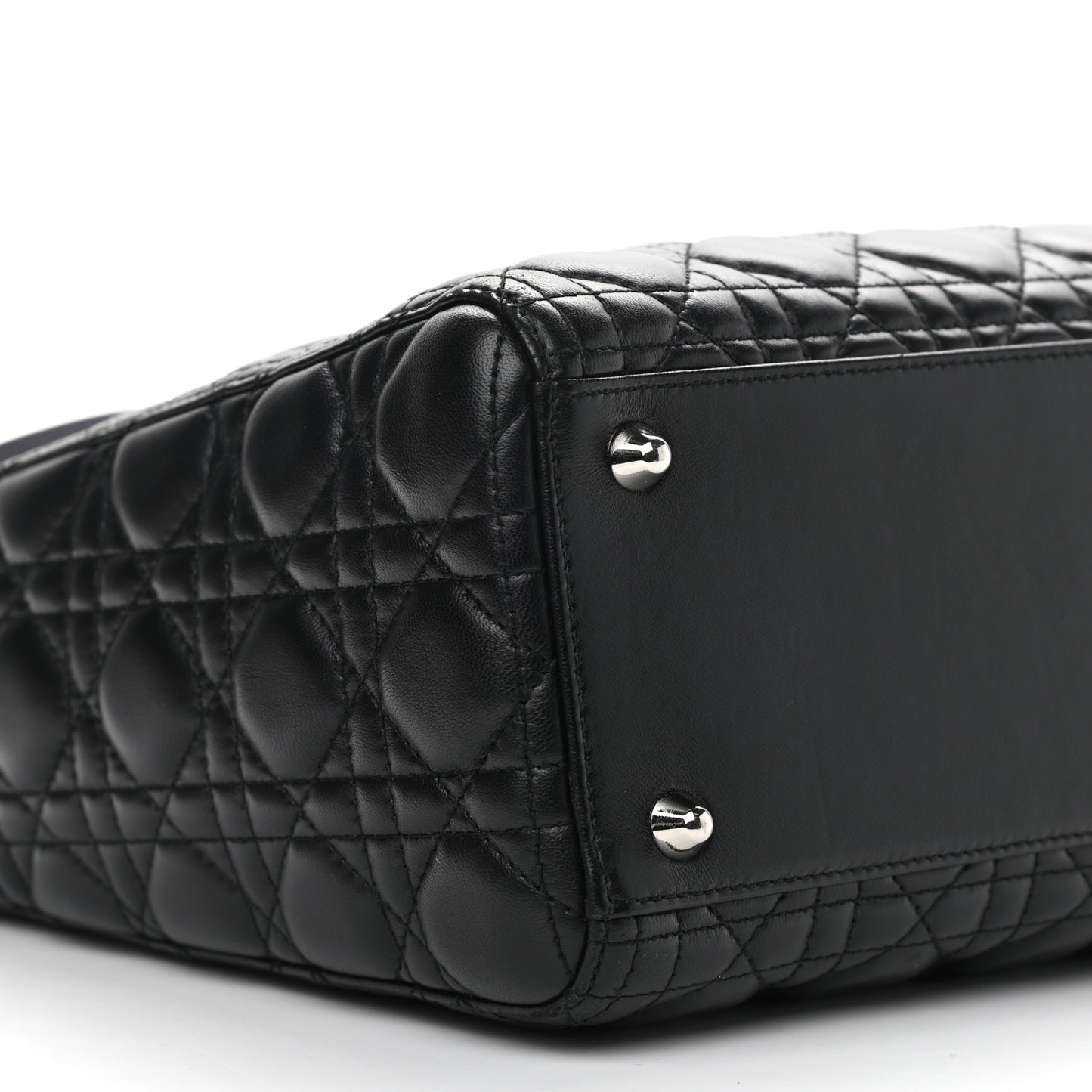 Lambskin Cannage Large Lady Dior Black