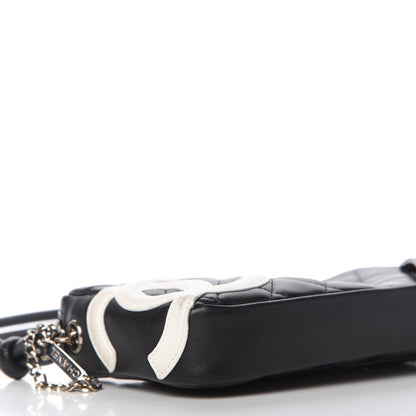 Chanel Calfskin Quilted Cambon Pochette Black White 6 of 11
