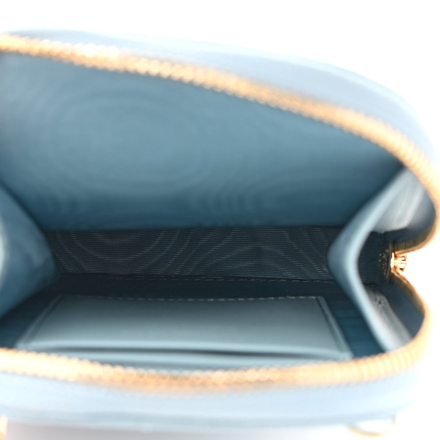 Patent Cannage Lady Dior Phone Holder Cloud Blue
