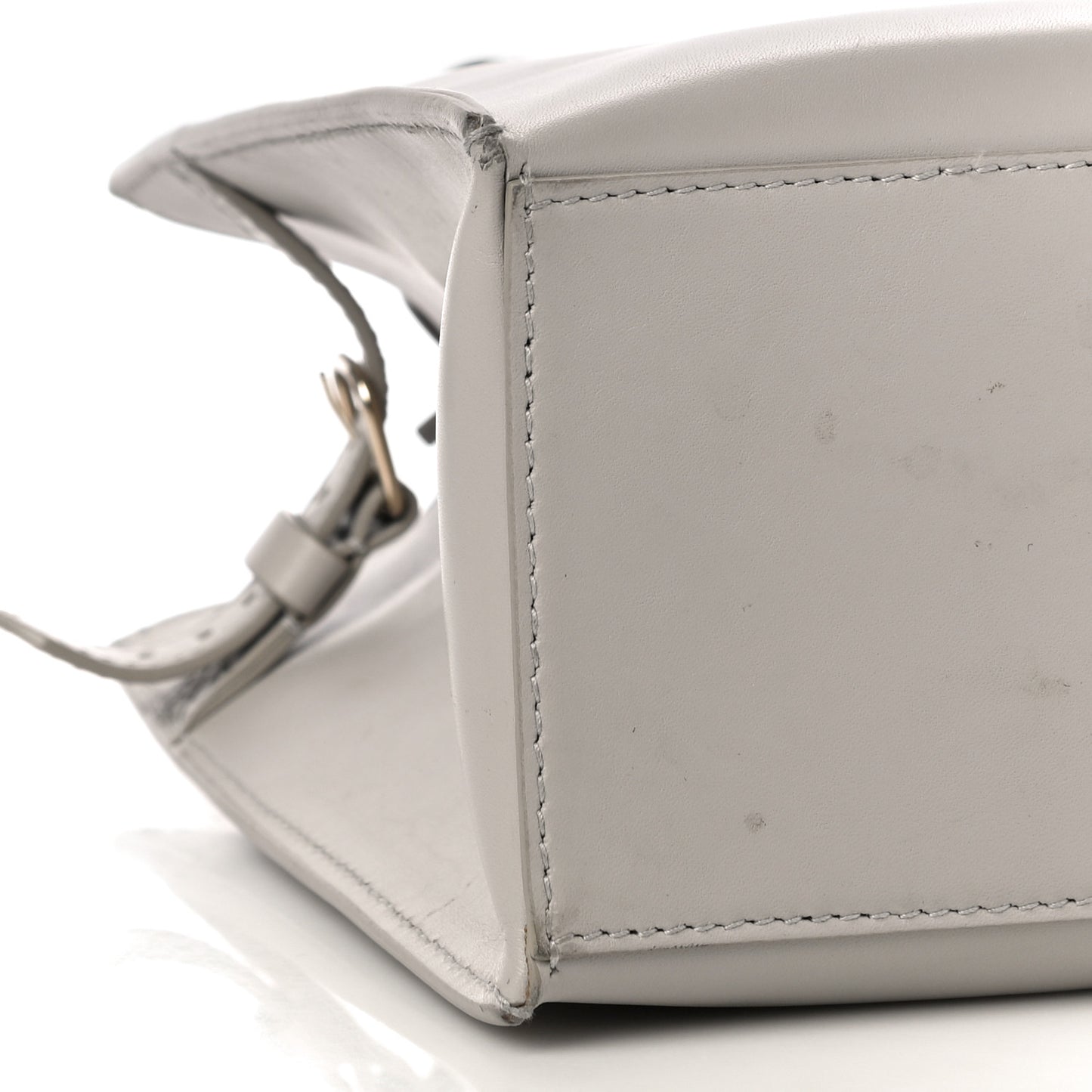 Calfskin Elaphe Snakeskin Mini Padlock All Afternoon Tote Gris Acier