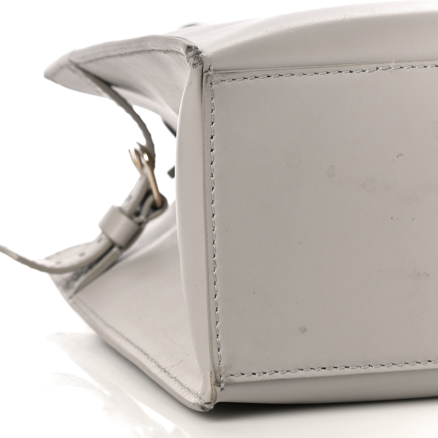 Balenciaga Calfskin Elaphe Snakeskin Mini Padlock All Afternoon Tote Gris Acier 9 of 12
