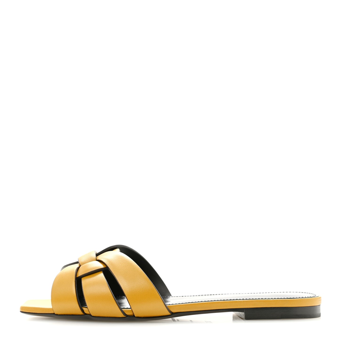 Calfskin Nu Pied 05 Slide Sandals 36.5 Safari Khaki