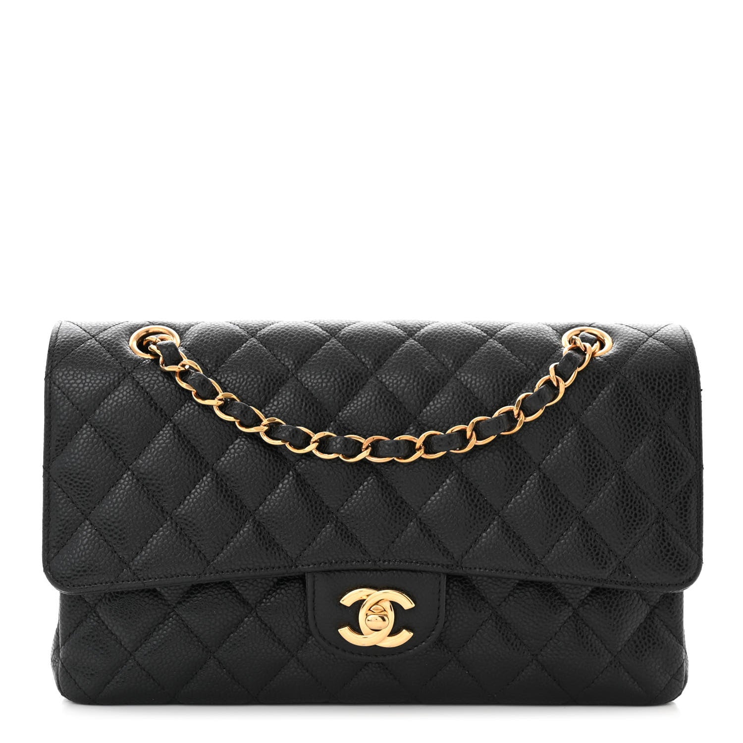 Chanel Caviar Quilted Medium Double Flap Black 1 of 10