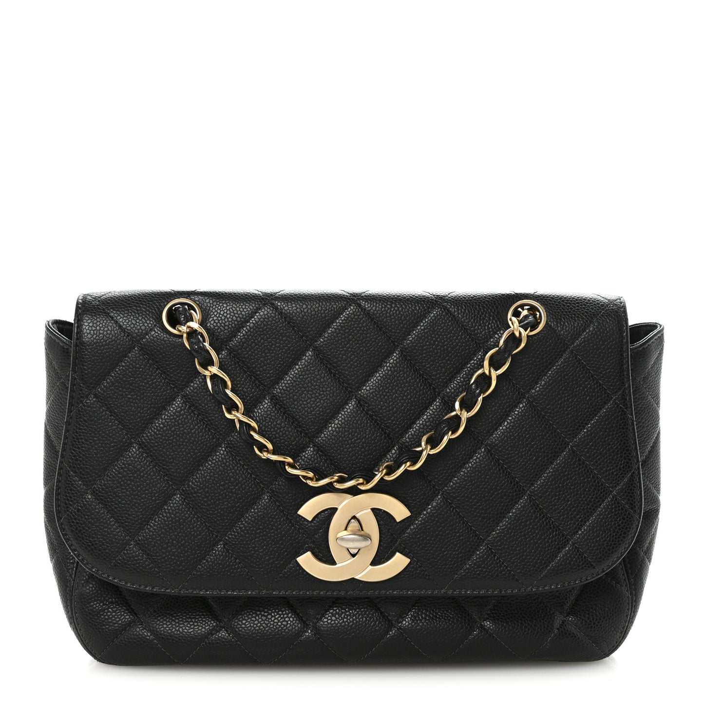Caviar Quilted Jumbo Single Flap Black
