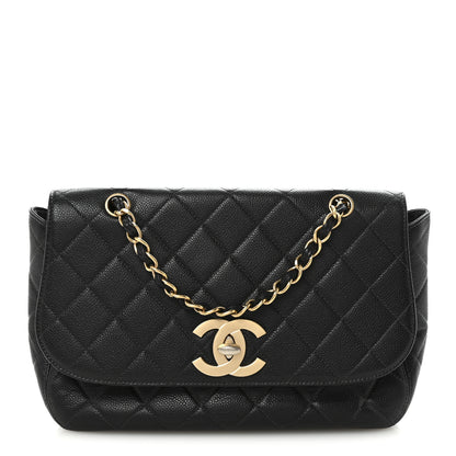 Chanel Caviar Quilted Jumbo Single Flap Black 1 of 11