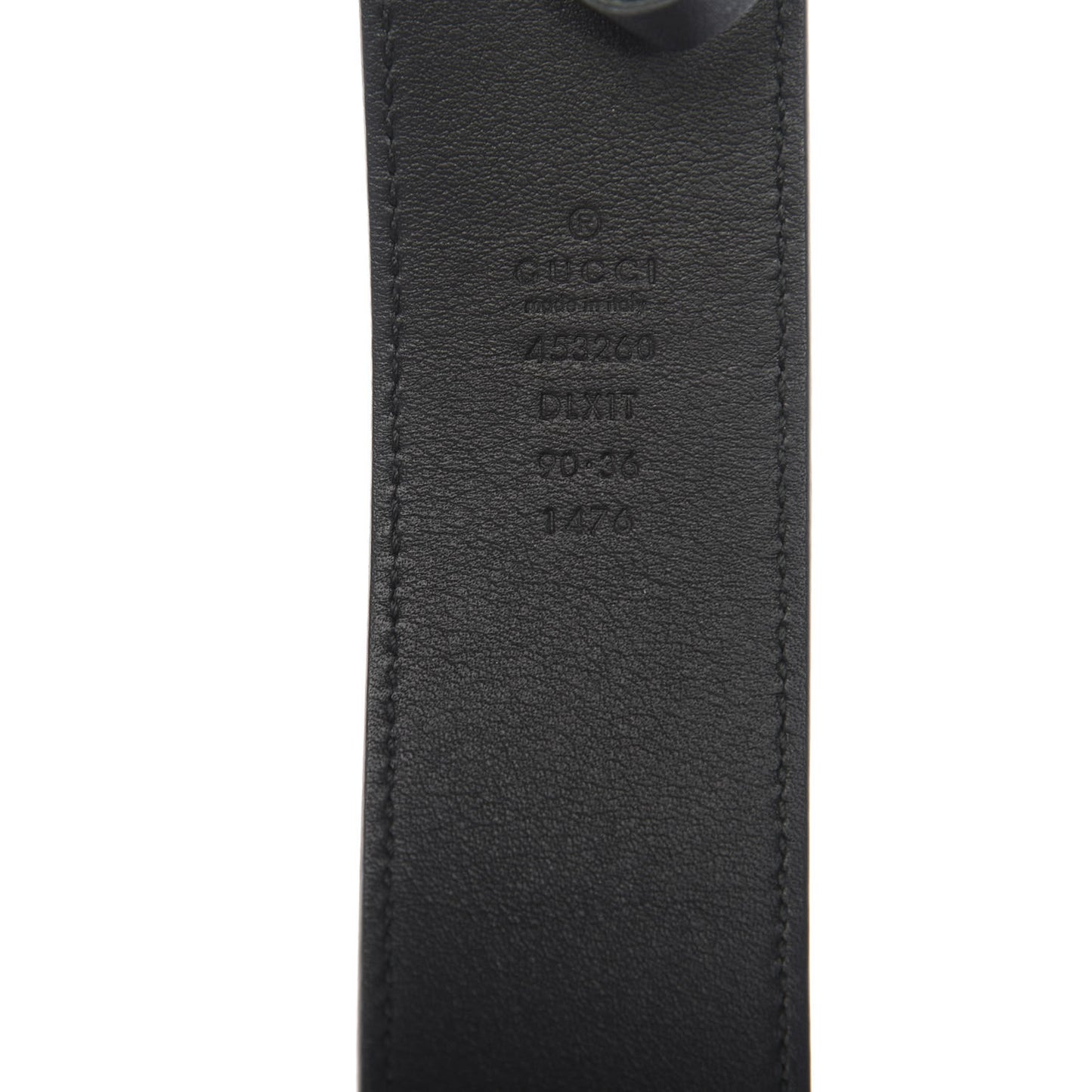Moon Calfskin Pearl Double G 40mm Belt 90 36 Black Cream