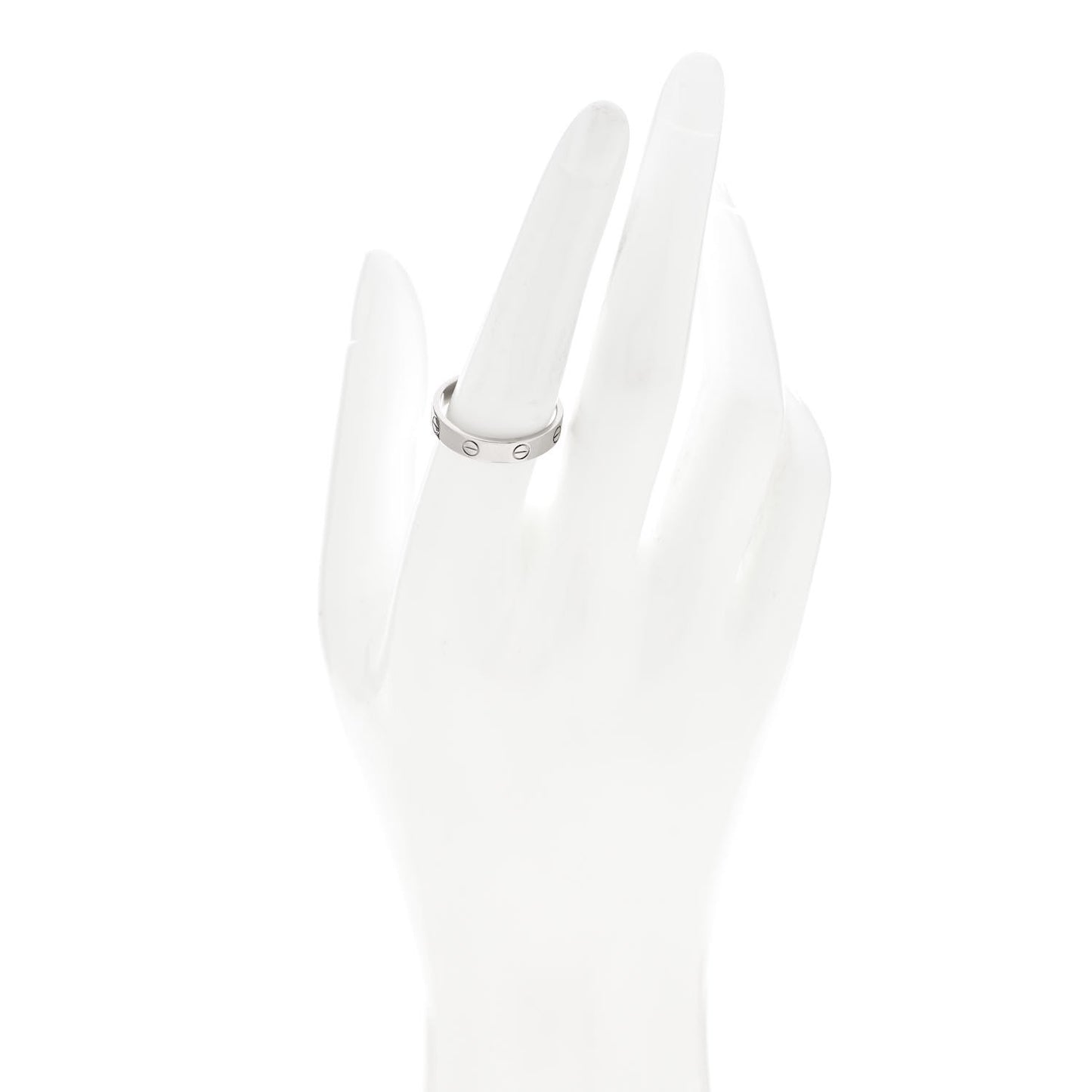 18K White Gold 4mm LOVE Wedding Band Ring 57 8