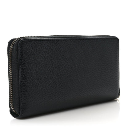 Gucci Calfskin Butterfly Zip Around Wallet Black 3 of 11