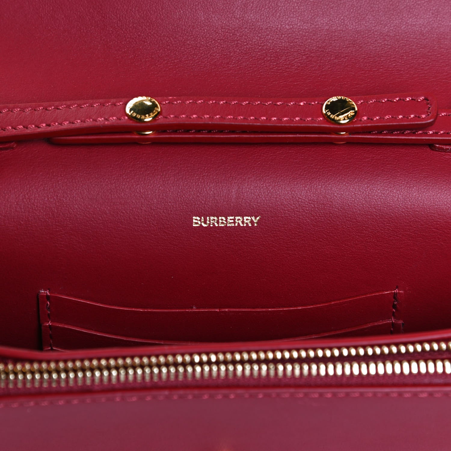 Burberry Calfskin Vintage Check Hayes Crossbody Parade Red 6 of 14