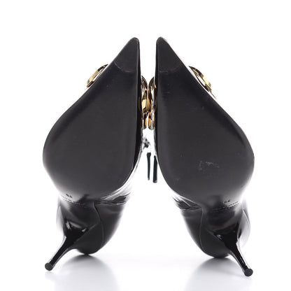 Balenciaga Patent BB Pointy Toe Ankle Booties 35 Black 5 of 8