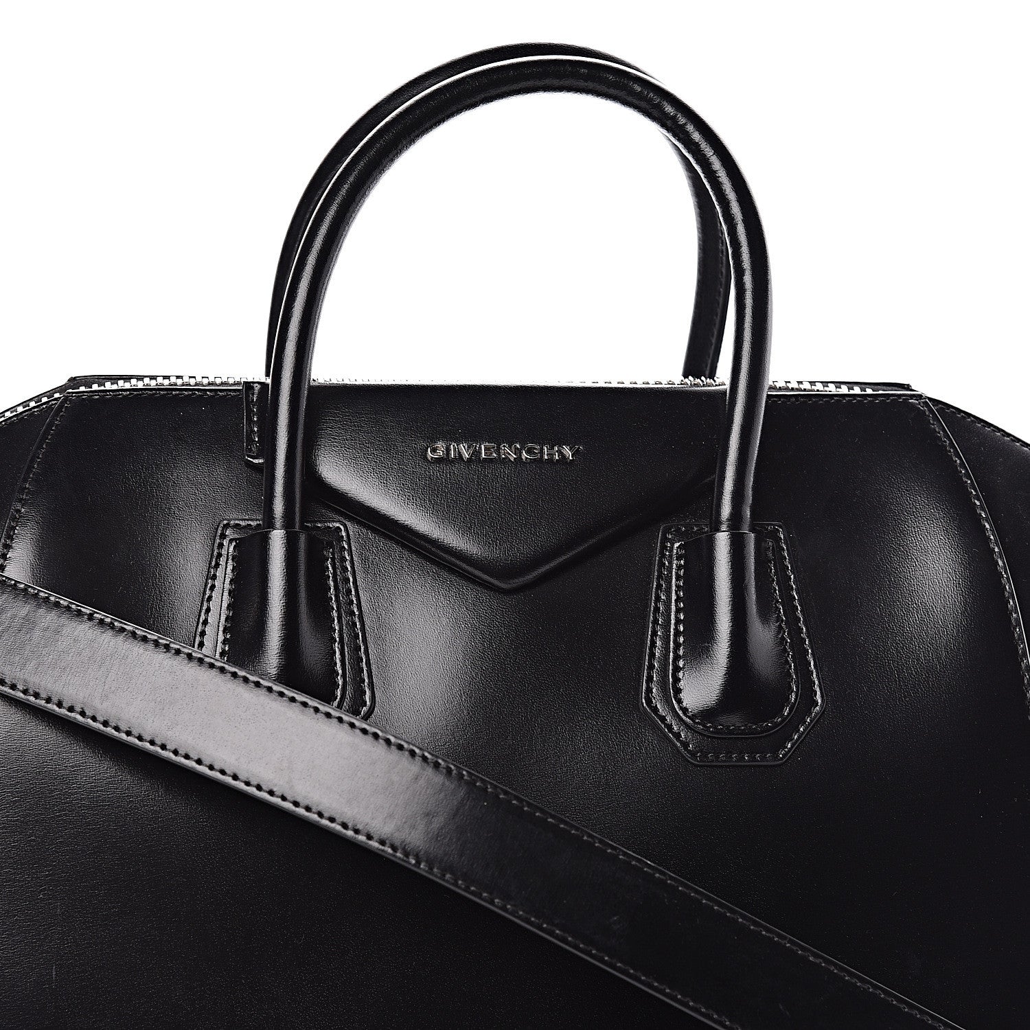 Givenchy Shiny Lord Calfskin Medium Antigona Black 10 of 10
