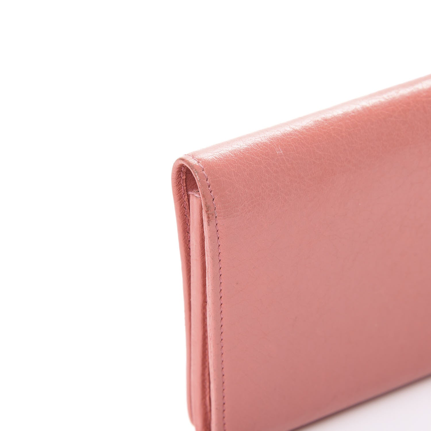 Balenciaga Agneau Classic Hardware Money Wallet Rose Azalee 10 of 13