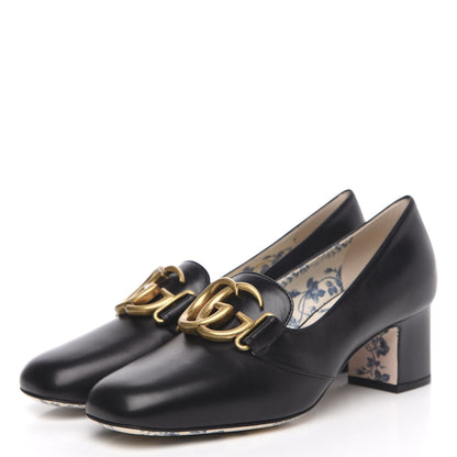 Gucci Malaga Kid GG Victoire 55mm Loafer Pumps 38 Black 3 of 9