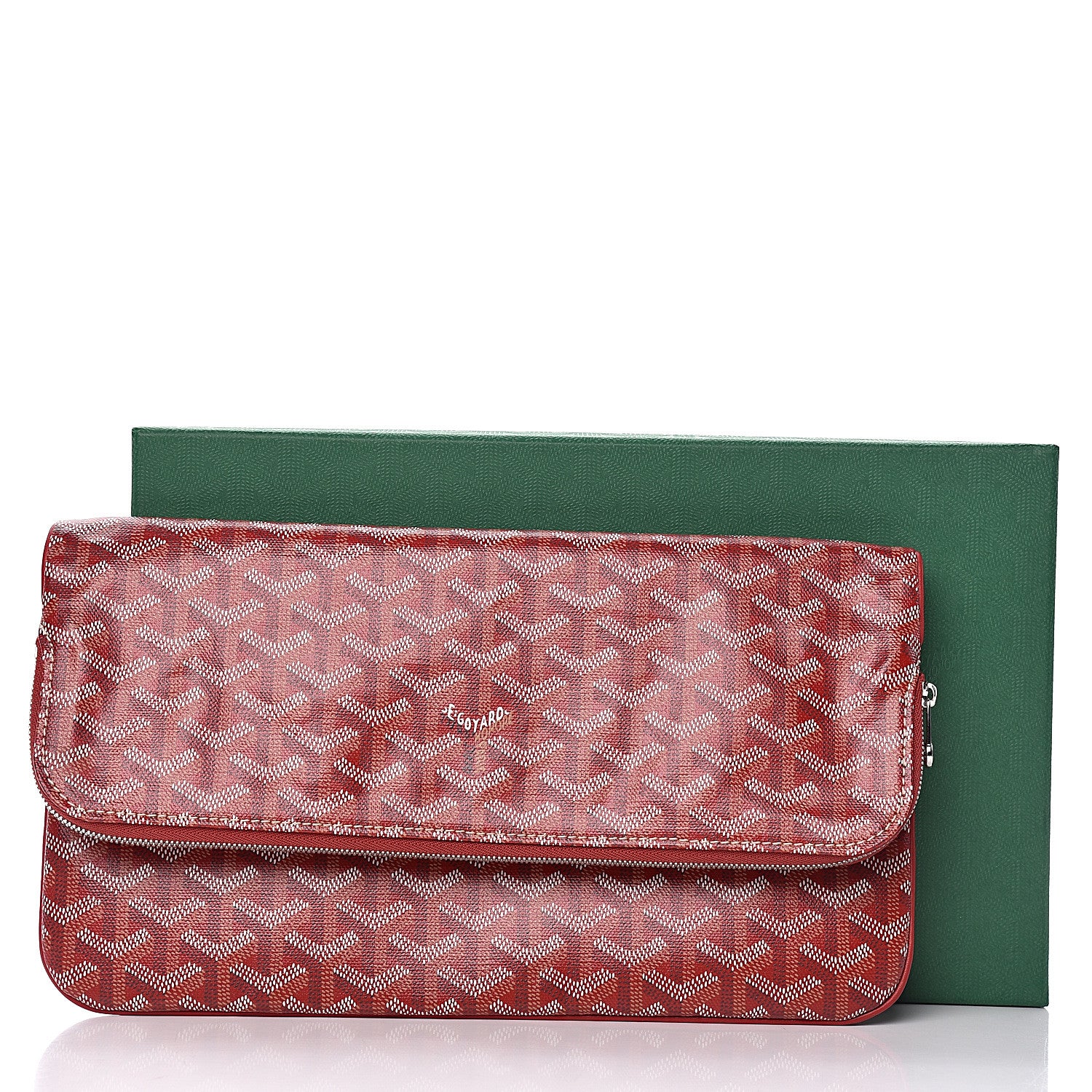 Goyard Goyardine Sainte Marie Soft Clutch Red 8 of 8