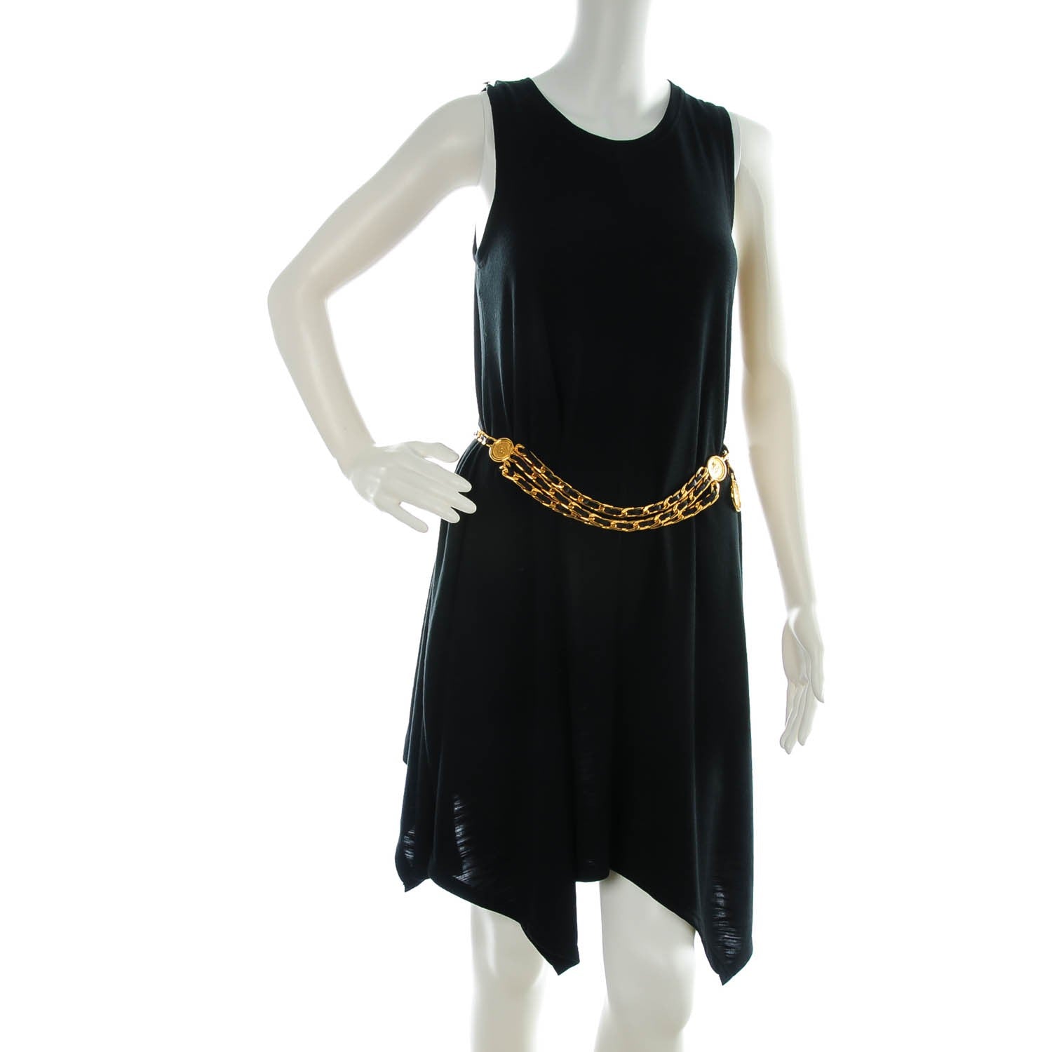 Chanel Lambskin Chain CC Medallion Belt Black Gold 2 of 8