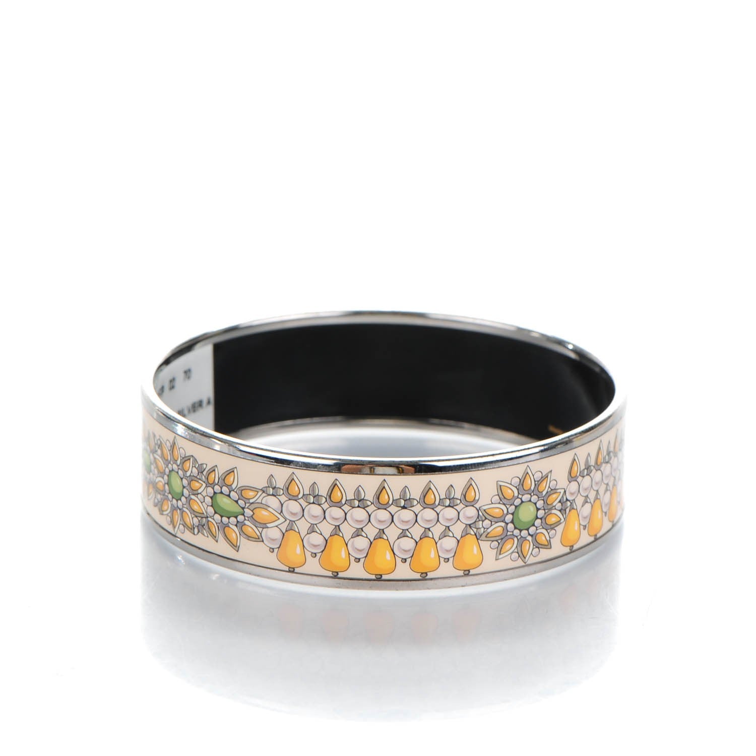 Hermes Enamel Printed Wide Parures Des Maharajas Bracelet 70 6 of 7