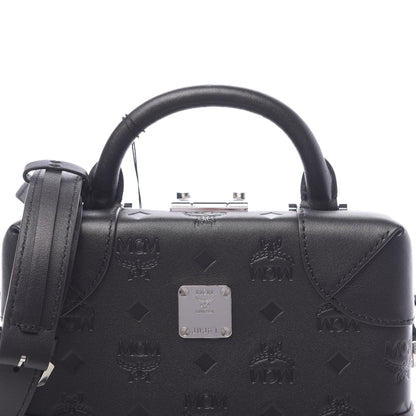 MCM Calfskin Ottomar Monogram Small Berlin Crossbody Black 9 of 10