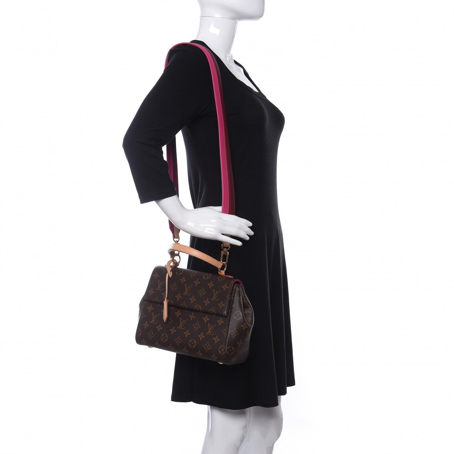 Louis Vuitton Monogram Cluny BB Bordeaux Fuchsia 2 of 12